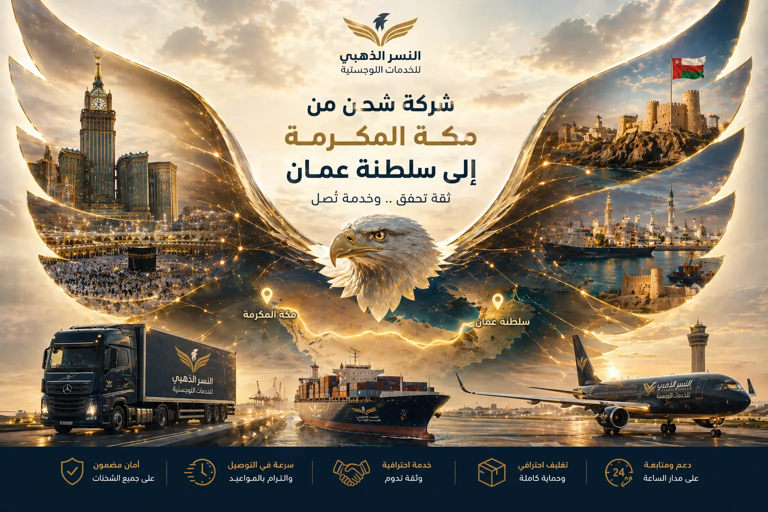 شركة شحن تربط مكة المكرمة بسلطنة عمان