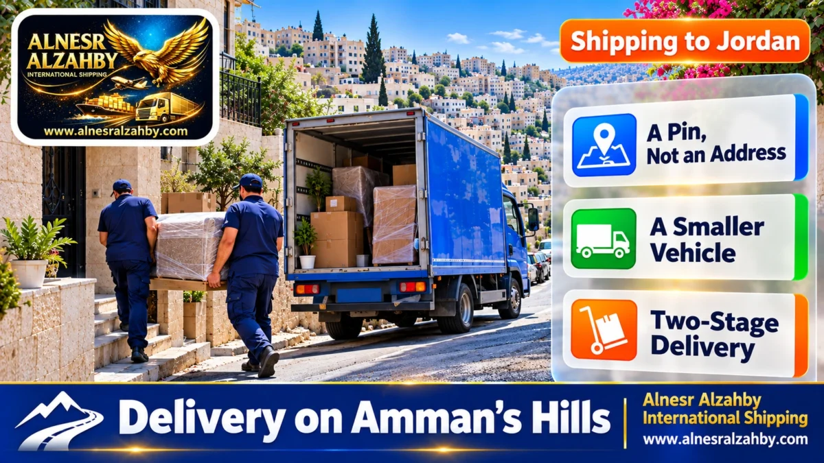 Delivery on Amman's Hills — Alnesr Alzahby International Shipping