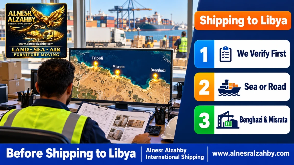 Before Shipping to Libya — Alnesr Alzahby International Shipping