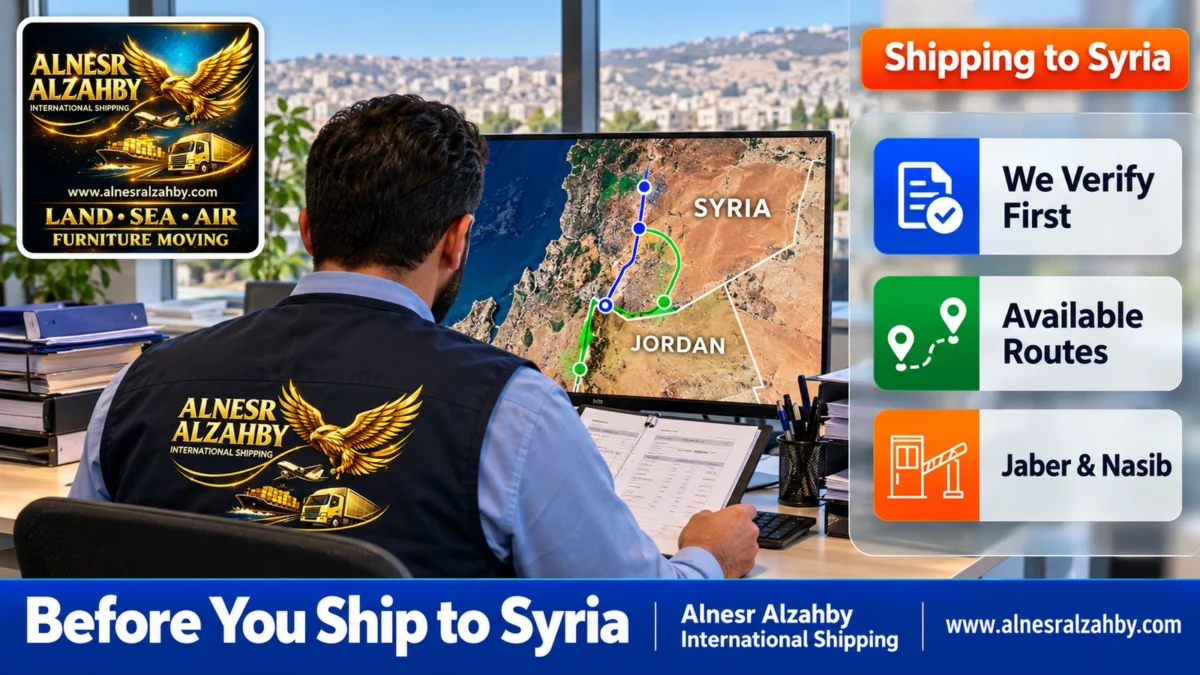 Before You Ship to Syria — Alnesr Alzahby International Shipping