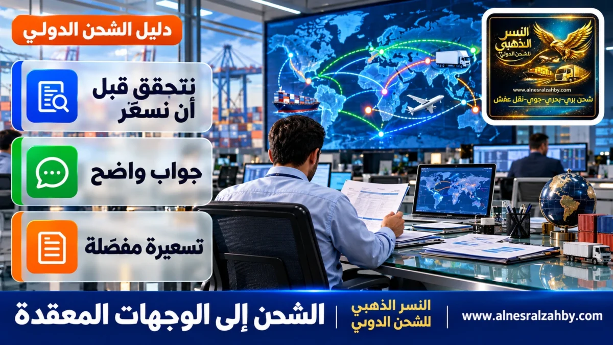 الشحن إلى الوجهات المعقدة — النسر الذهبي للشحن الدولي