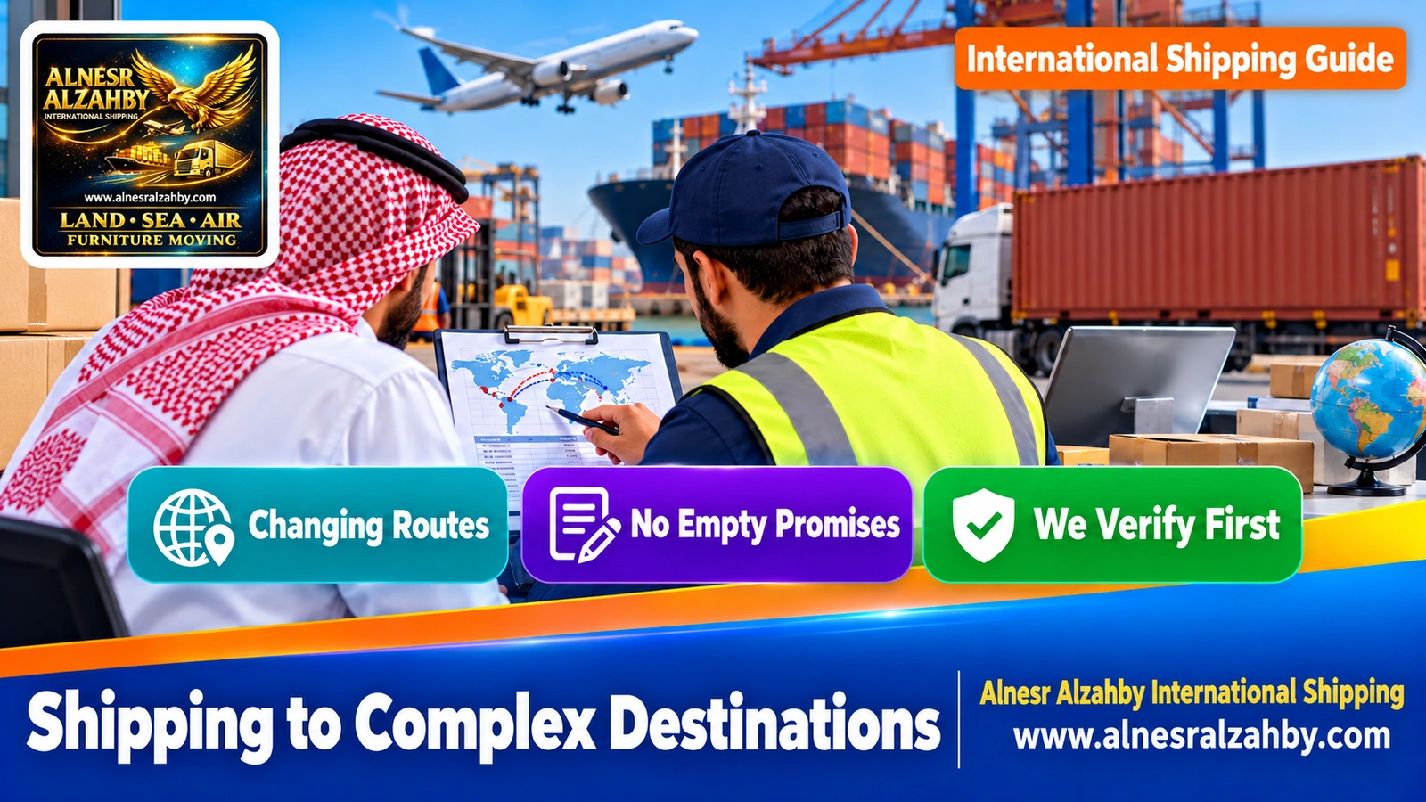 A shipping employee reviewing an international destination's requirements and preparing a detailed quote for a client