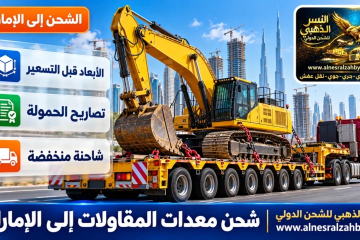 شحن معدات المقاولات إلى الإمارات — النسر الذهبي للشحن الدولي