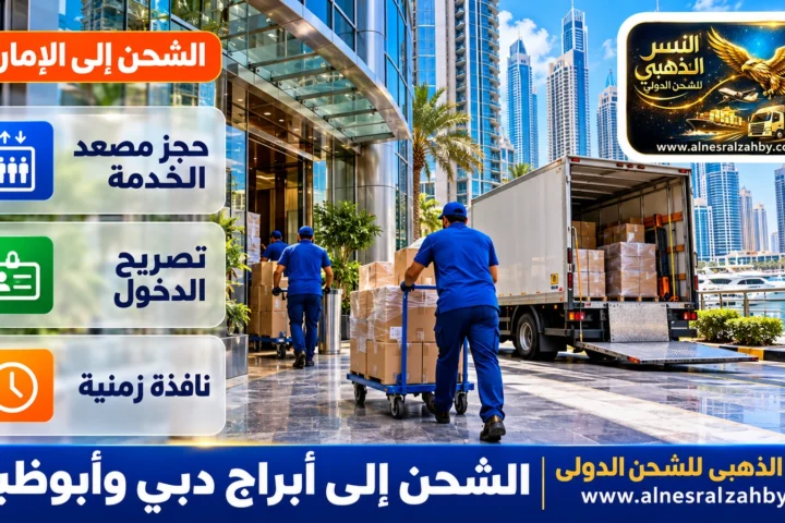 الشحن إلى أبراج دبي وأبوظبي — النسر الذهبي للشحن الدولي