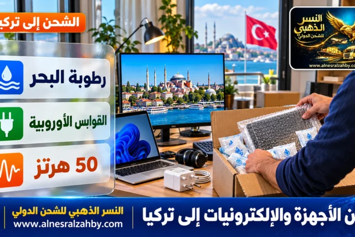 شحن الأجهزة والإلكترونيات إلى تركيا — النسر الذهبي للشحن الدولي