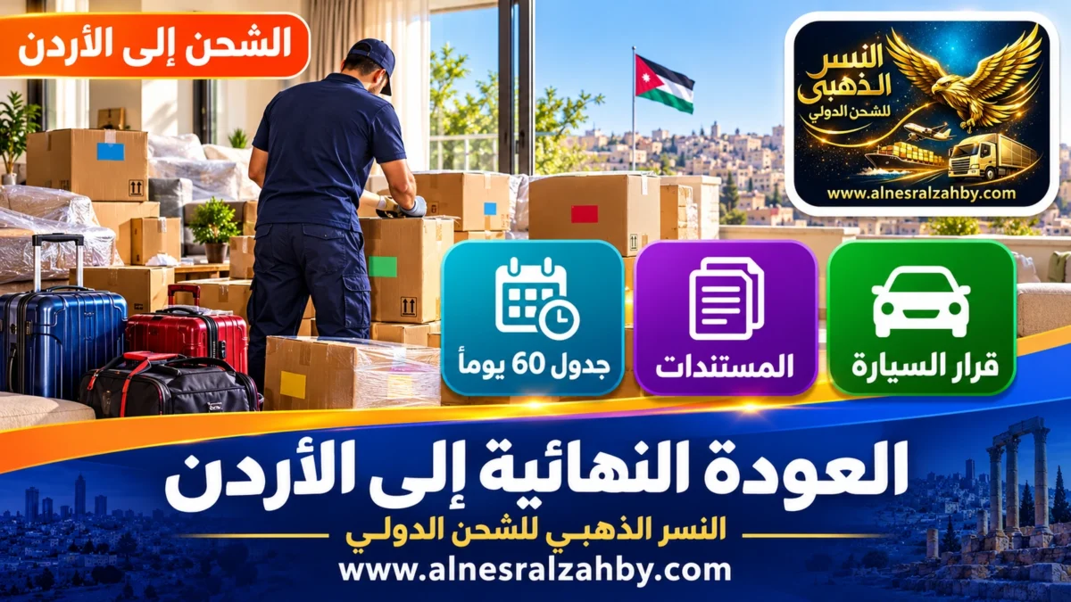 العودة النهائية إلى الأردن — النسر الذهبي للشحن الدولي