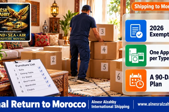 Final Return to Morocco — Alnesr Alzahby International Shipping