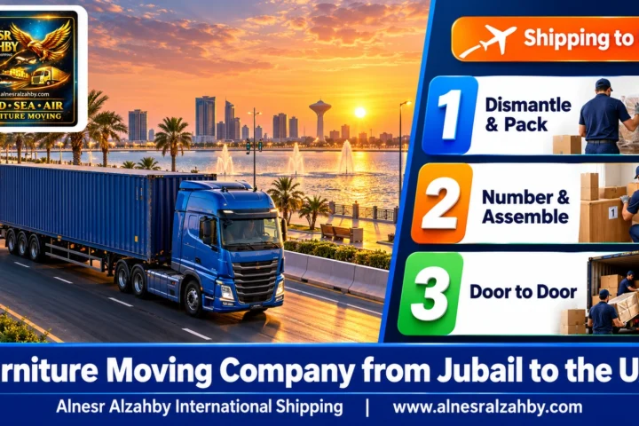 Furniture Moving Company from Jubail to the UAE — Alnesr Alzahby International Shipping