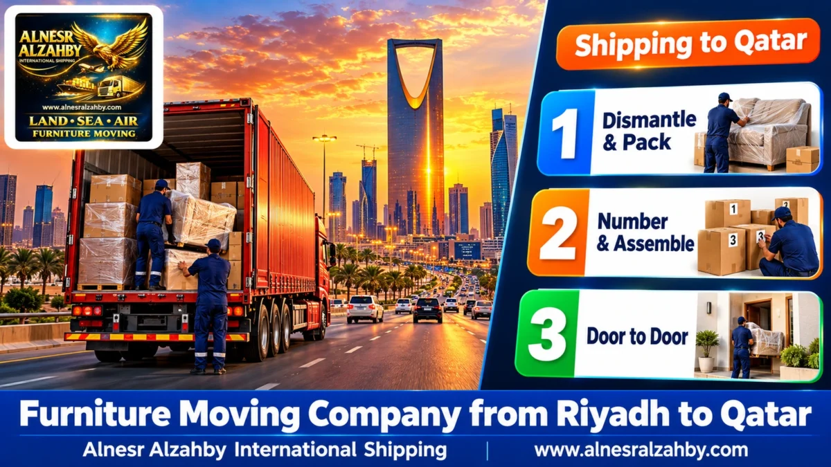 Furniture Moving Company from Riyadh to Qatar — Alnesr Alzahby International Shipping
