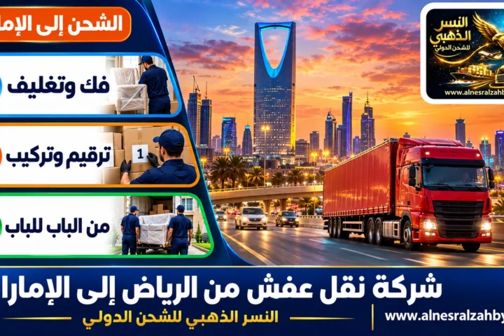 شركة نقل عفش من الرياض إلى الإمارات — النسر الذهبي للشحن الدولي