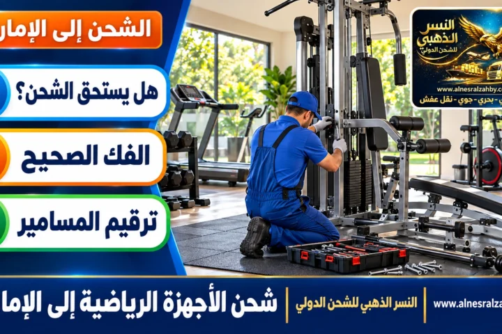 شحن الأجهزة الرياضية إلى الإمارات — النسر الذهبي للشحن الدولي