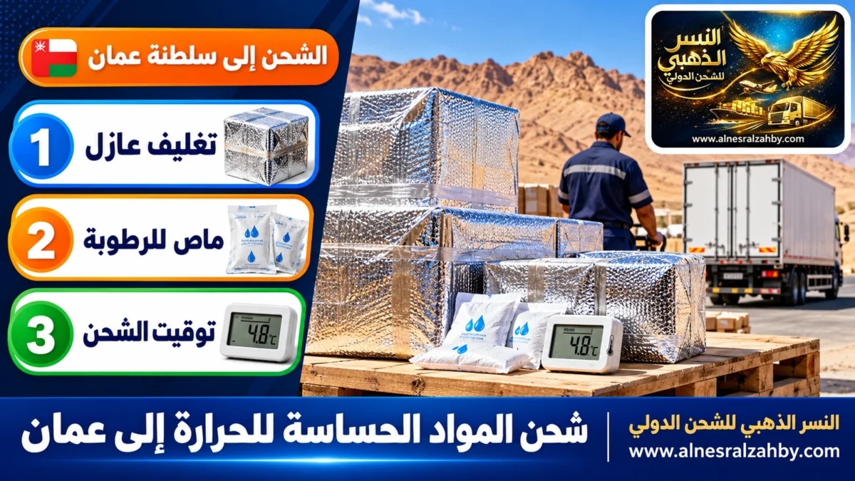 شحن المواد الحساسة للحرارة إلى عمان — النسر الذهبي للشحن الدولي