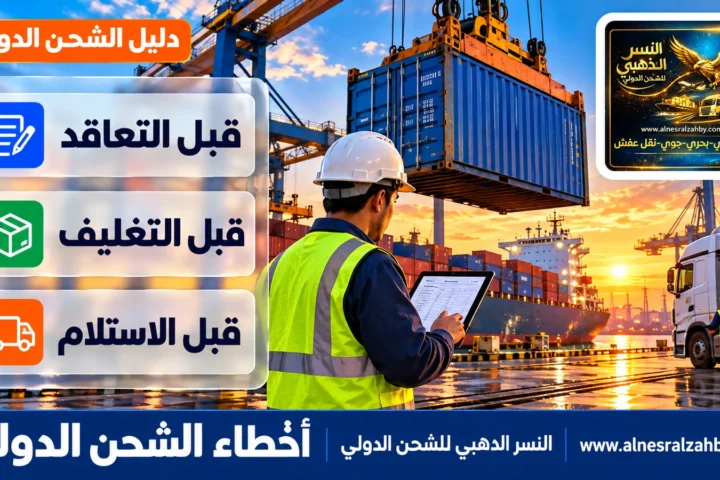 أخطاء الشحن الدولي — النسر الذهبي للشحن الدولي