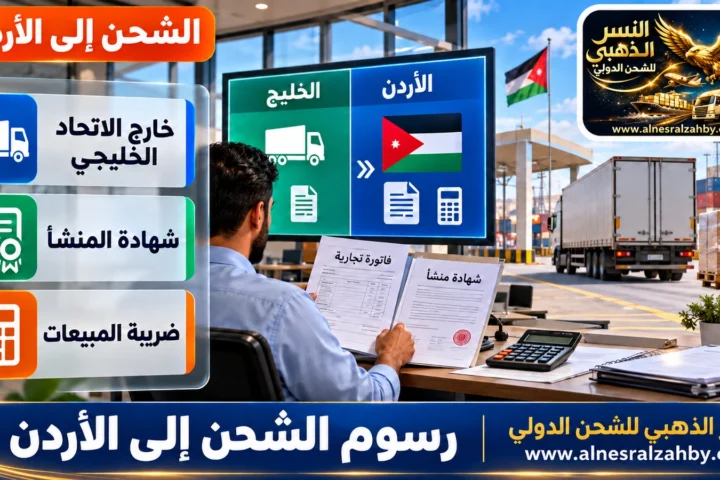رسوم الشحن إلى الأردن — النسر الذهبي للشحن الدولي