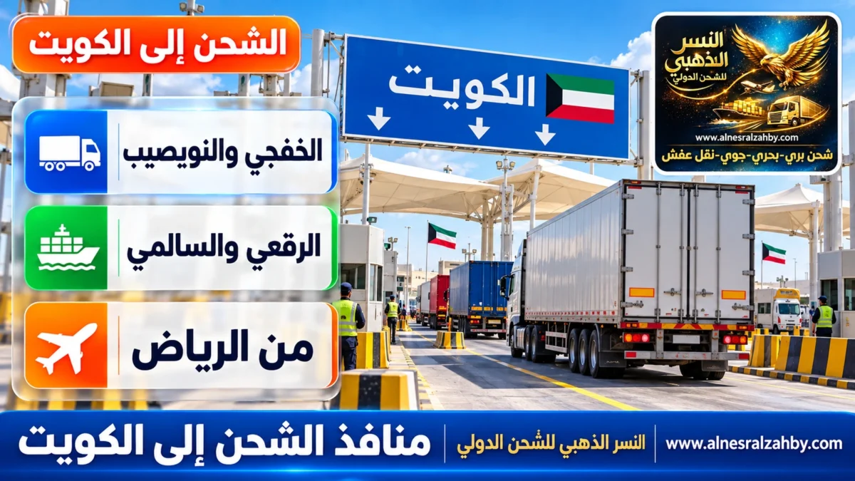 منافذ الشحن إلى الكويت — النسر الذهبي للشحن الدولي