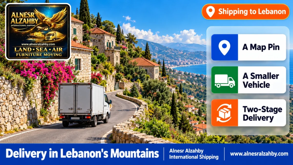 Delivery in Lebanon's Mountains — Alnesr Alzahby International Shipping