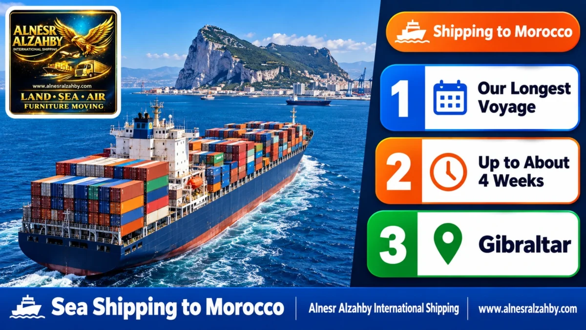 Sea Shipping to Morocco — Alnesr Alzahby International Shipping