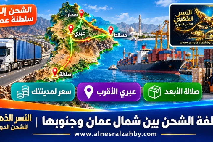 تكلفة الشحن بين شمال عمان وجنوبها — النسر الذهبي للشحن الدولي