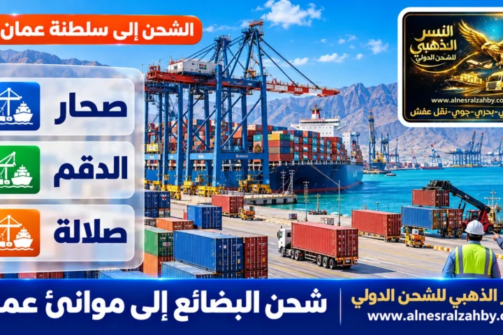شحن البضائع إلى موانئ عمان — النسر الذهبي للشحن الدولي