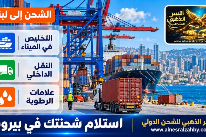 استلام شحنتك في بيروت — النسر الذهبي للشحن الدولي