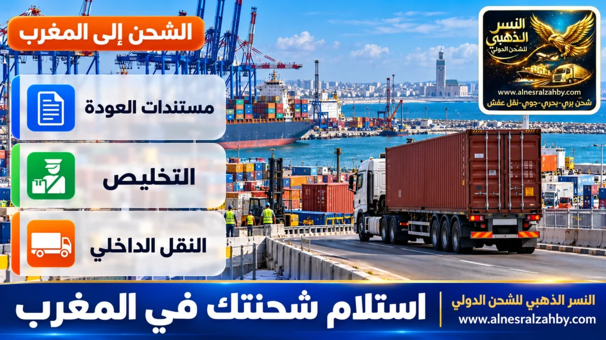 استلام شحنتك في المغرب — النسر الذهبي للشحن الدولي