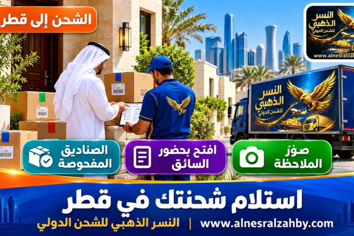 استلام شحنتك في قطر — النسر الذهبي للشحن الدولي