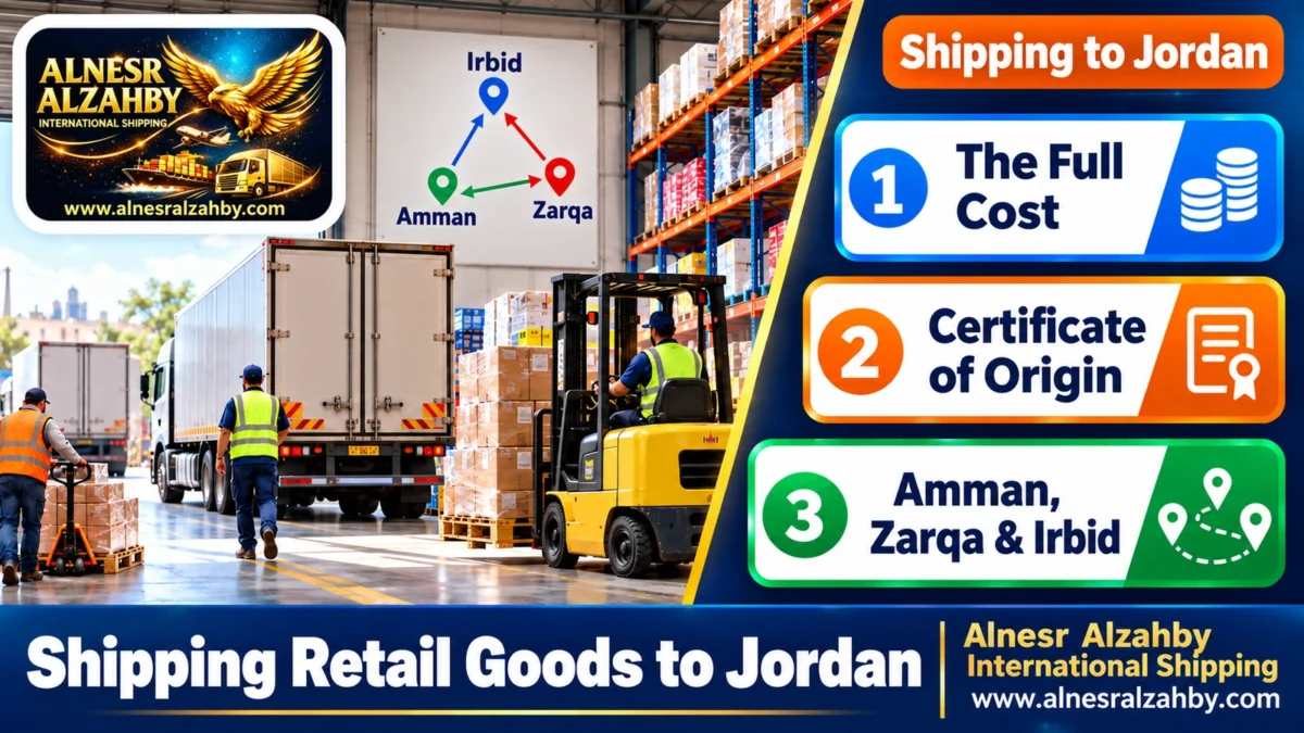 Shipping Retail Goods to Jordan — Alnesr Alzahby International Shipping