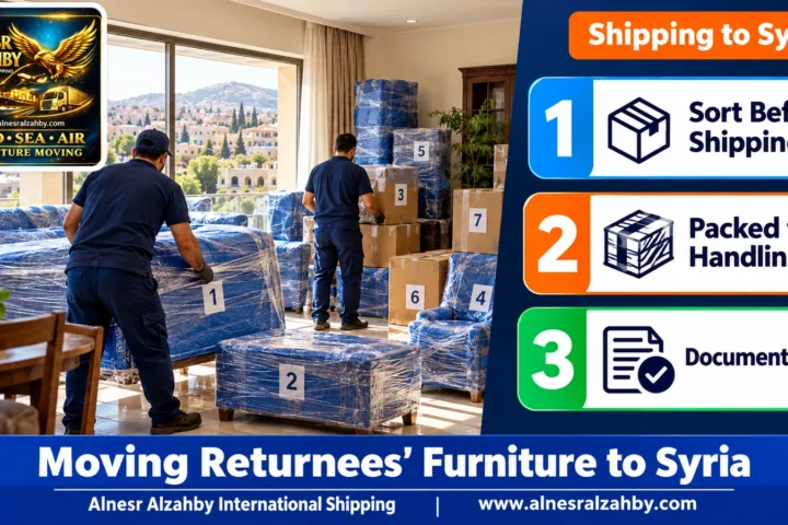 Moving Returnees' Furniture to Syria — Alnesr Alzahby International Shipping
