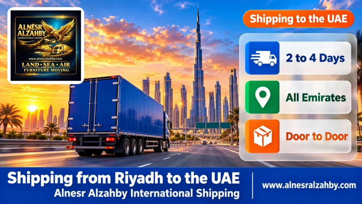 Shipping from Riyadh to the UAE — Alnesr Alzahby International Shipping