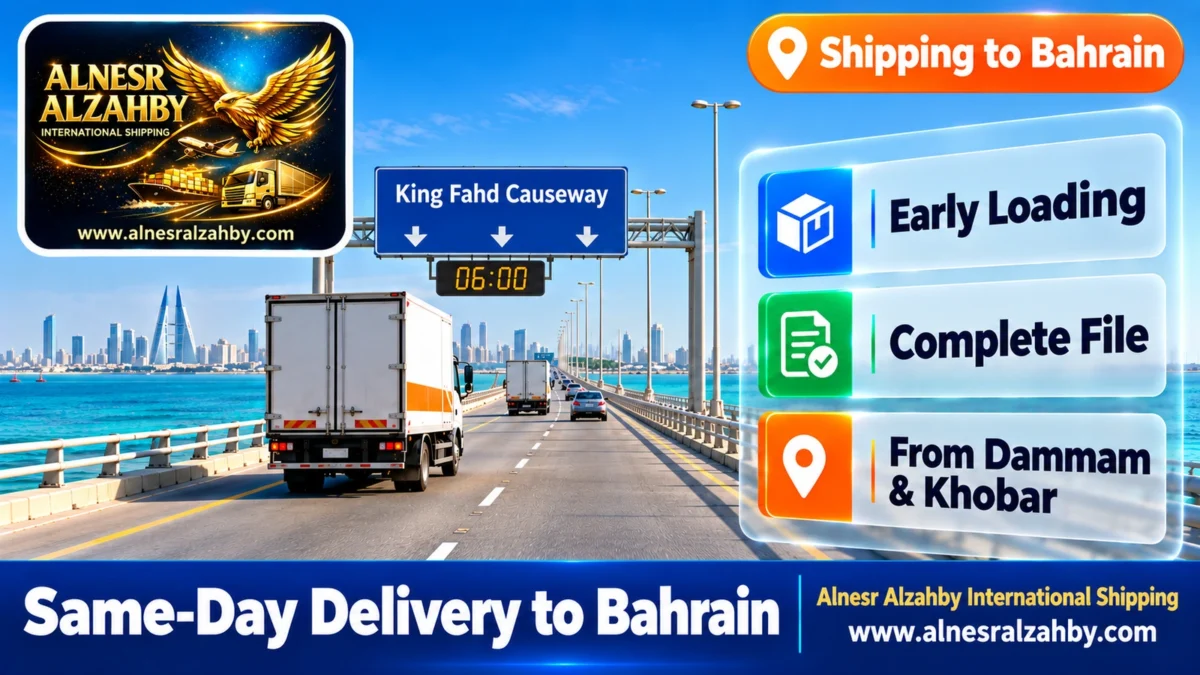Same-Day Delivery to Bahrain — Alnesr Alzahby International Shipping