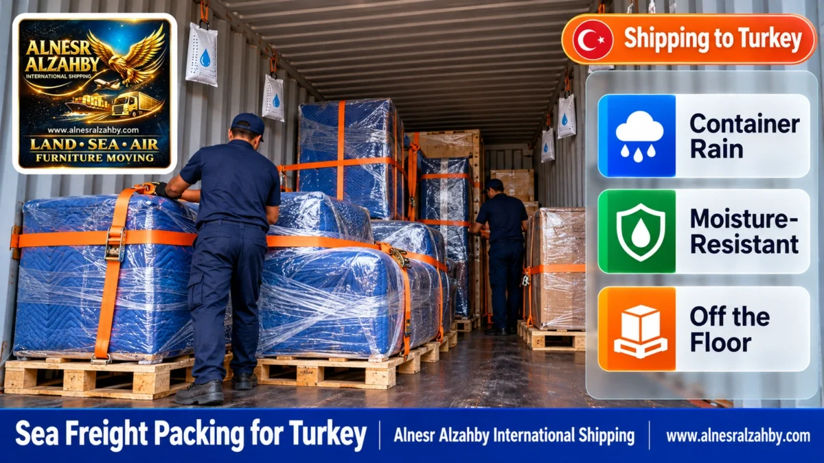 Sea Freight Packing for Turkey — Alnesr Alzahby International Shipping