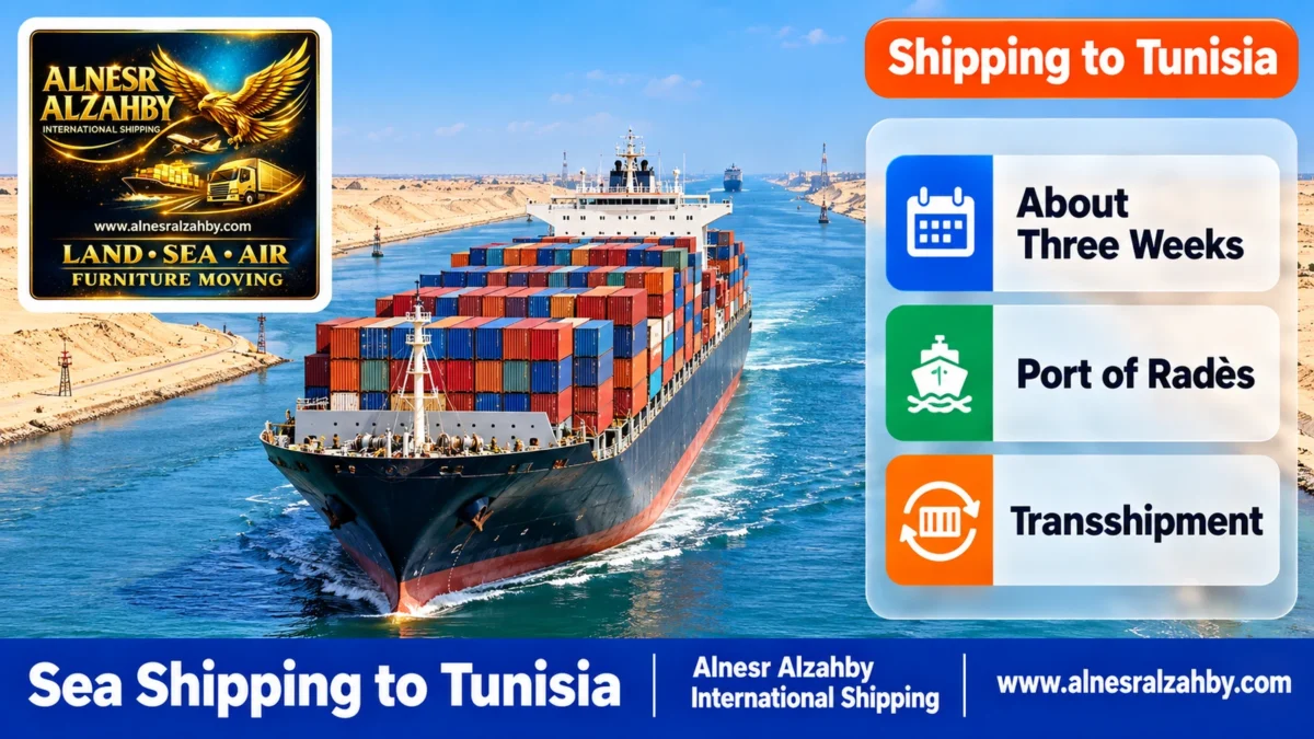 Sea Shipping to Tunisia — Alnesr Alzahby International Shipping