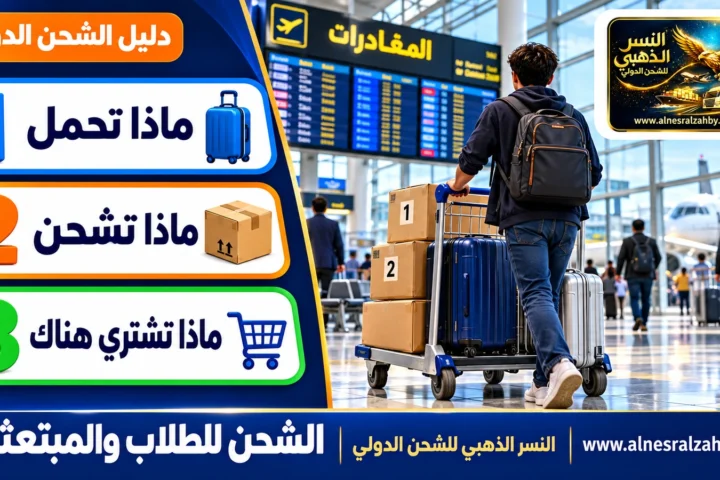 الشحن للطلاب والمبتعثين — النسر الذهبي للشحن الدولي