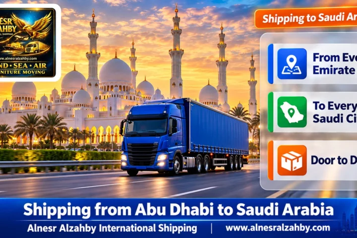 Shipping Company from Abu Dhabi to Saudi Arabia — Alnesr Alzahby International Shipping