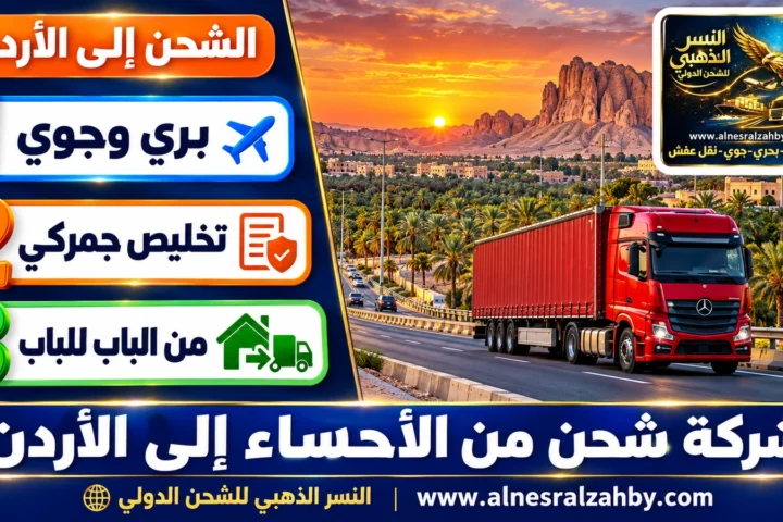 شركة شحن من الأحساء إلى الأردن — النسر الذهبي للشحن الدولي