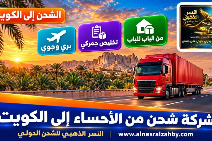 شركة شحن من الأحساء إلى الكويت — النسر الذهبي للشحن الدولي