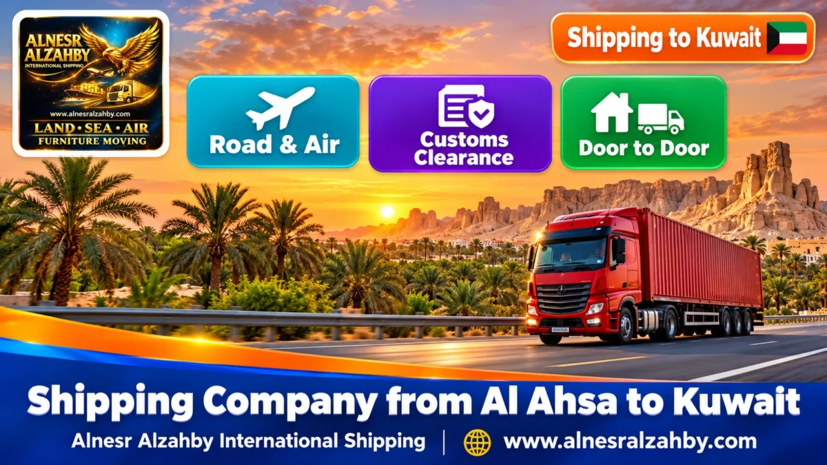 Shipping Company from Al Ahsa to Kuwait — Alnesr Alzahby International Shipping