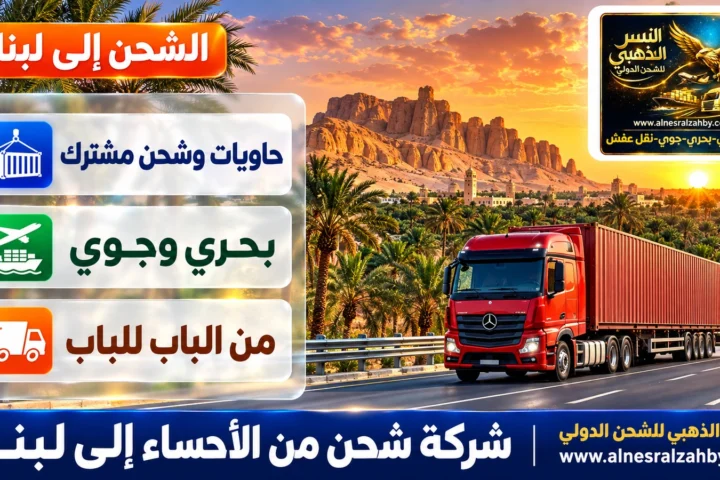 شركة شحن من الأحساء إلى لبنان — النسر الذهبي للشحن الدولي