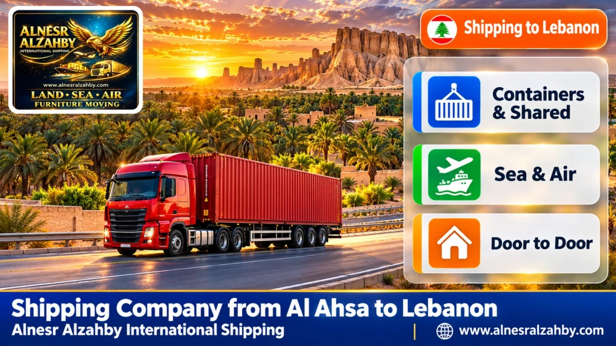 Shipping Company from Al Ahsa to Lebanon — Alnesr Alzahby International Shipping
