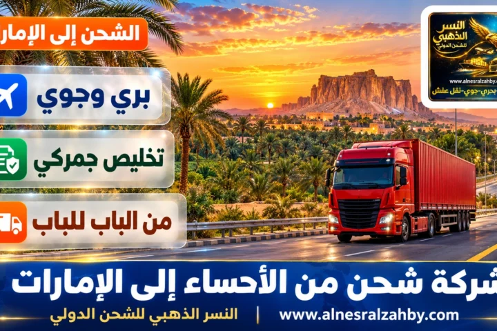 شركة شحن من الأحساء إلى الإمارات — النسر الذهبي للشحن الدولي