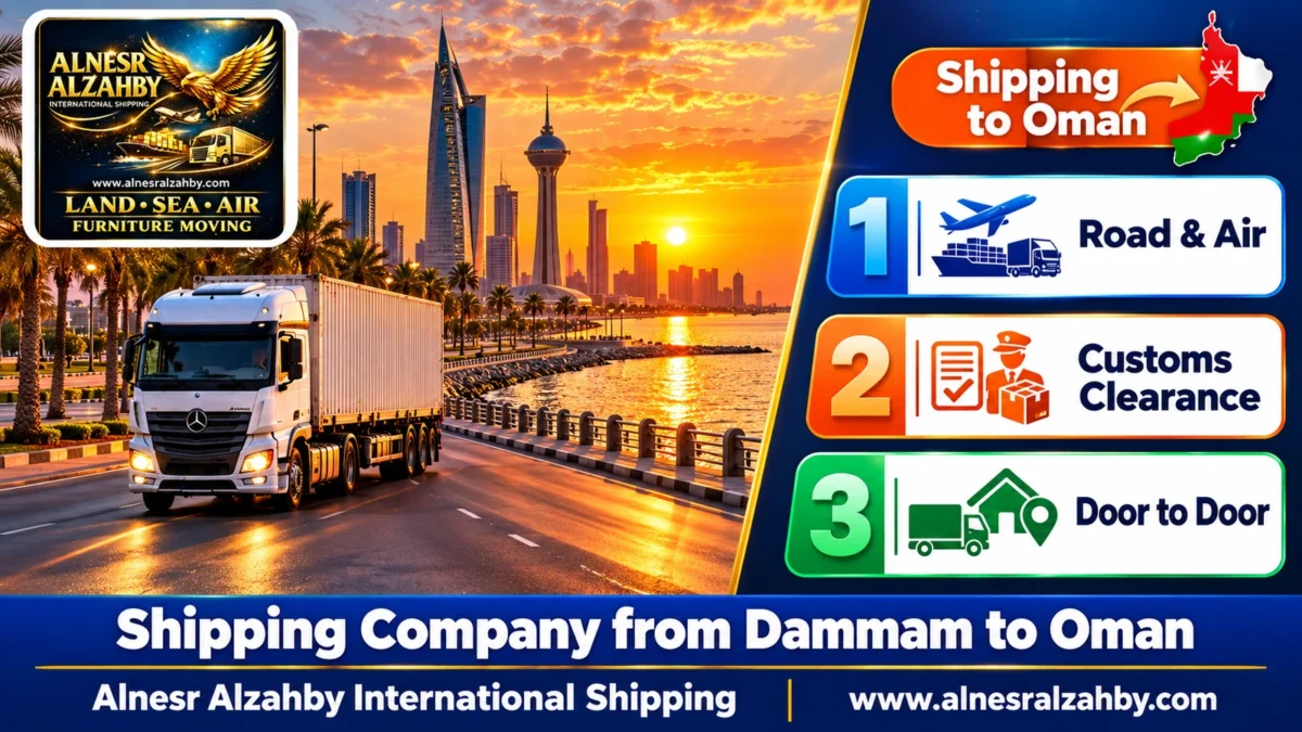 Shipping Company from Dammam to Oman — Alnesr Alzahby International Shipping