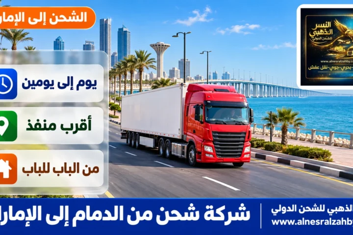شركة شحن من الدمام إلى الإمارات — النسر الذهبي للشحن الدولي