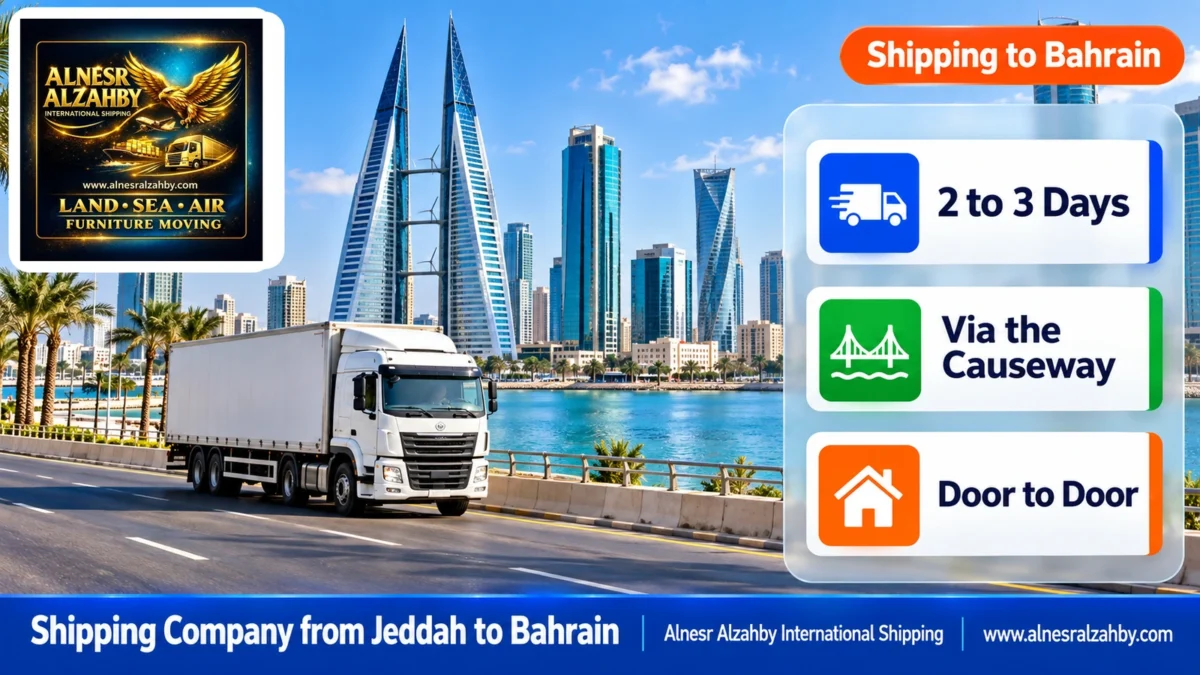 Shipping Company from Jeddah to Bahrain — Alnesr Alzahby International Shipping