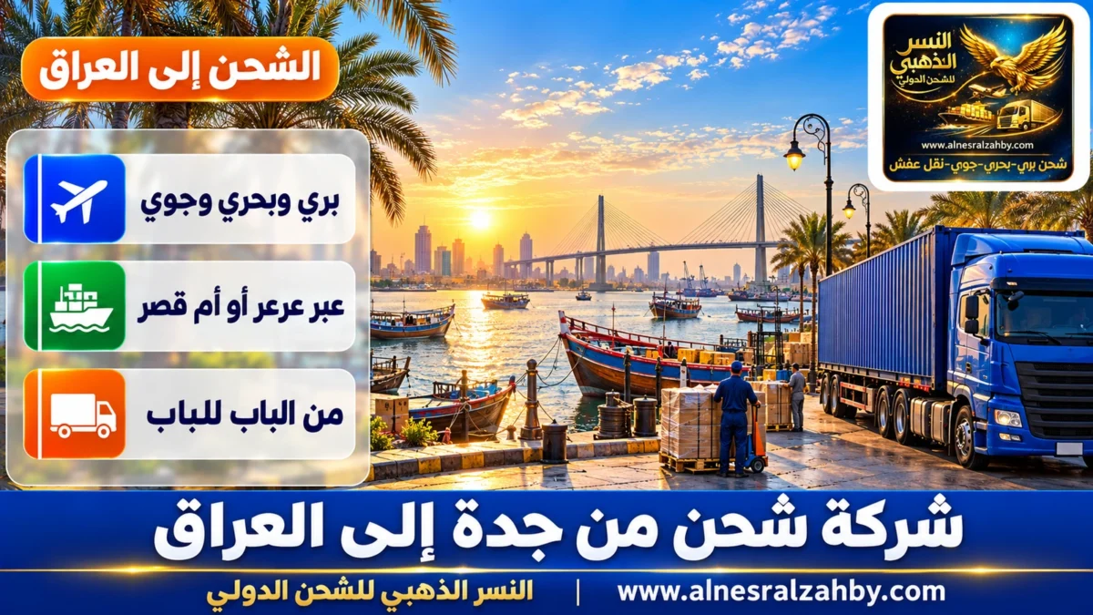 شركة شحن من جدة إلى العراق — النسر الذهبي للشحن الدولي