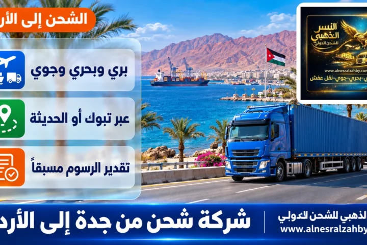 شركة شحن من جدة إلى الأردن — النسر الذهبي للشحن الدولي