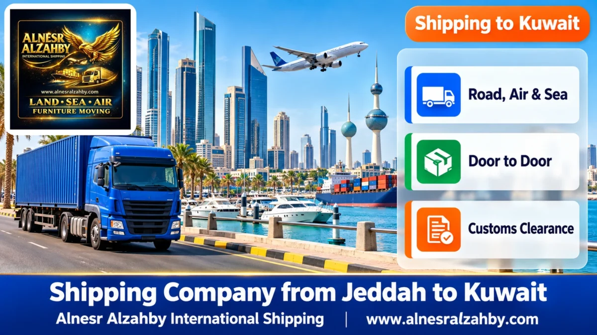 Shipping Company from Jeddah to Kuwait — Alnesr Alzahby International Shipping