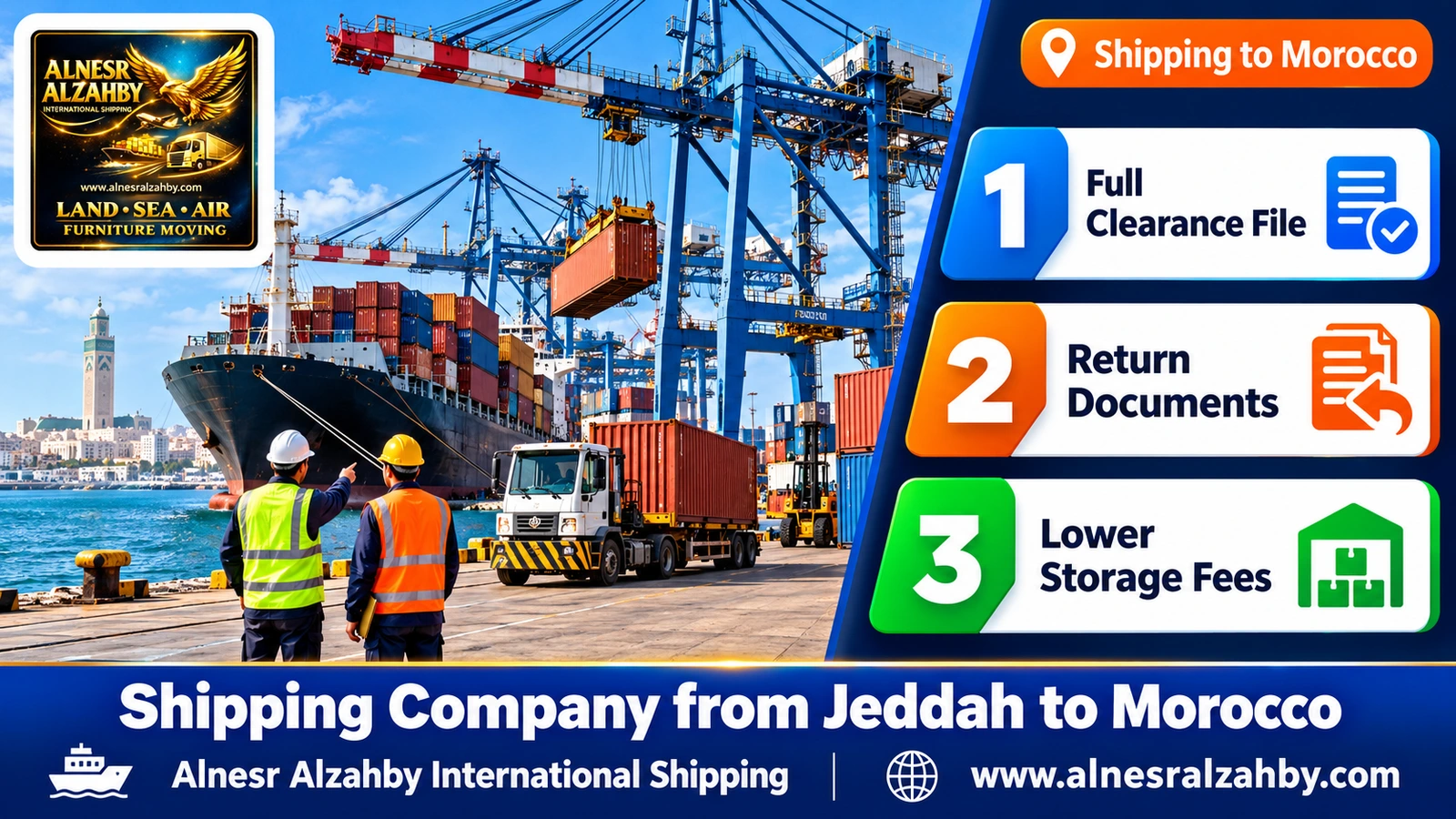 Cranes and containers at Casablanca port