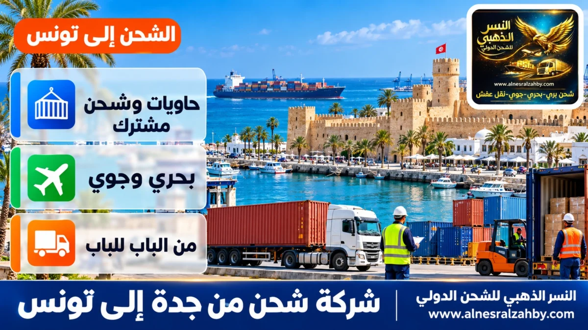 شركة شحن من جدة إلى تونس — النسر الذهبي للشحن الدولي