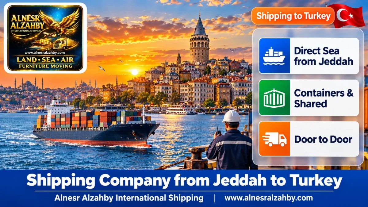 Shipping Company from Jeddah to Turkey — Alnesr Alzahby International Shipping