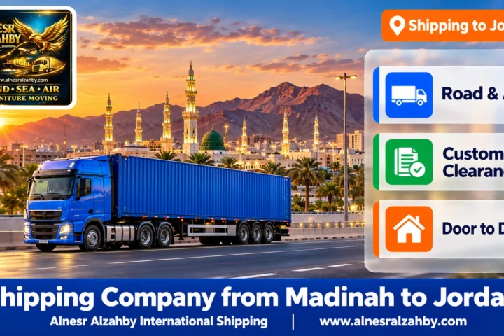 Shipping Company from Madinah to Jordan — Alnesr Alzahby International Shipping